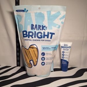 NWT Bark Bright Dental Chews Medium & NWT Bark Bright Dental Gel